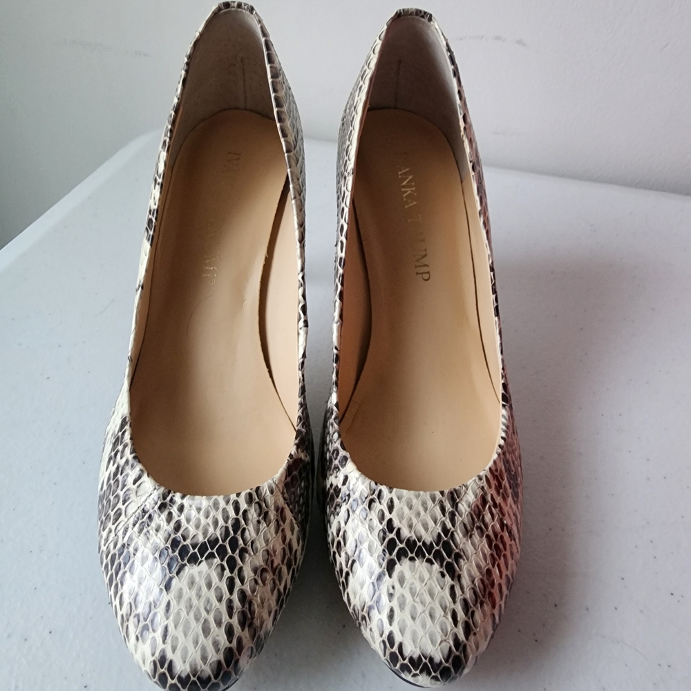 Snakeskin Patterned Women's Pumps